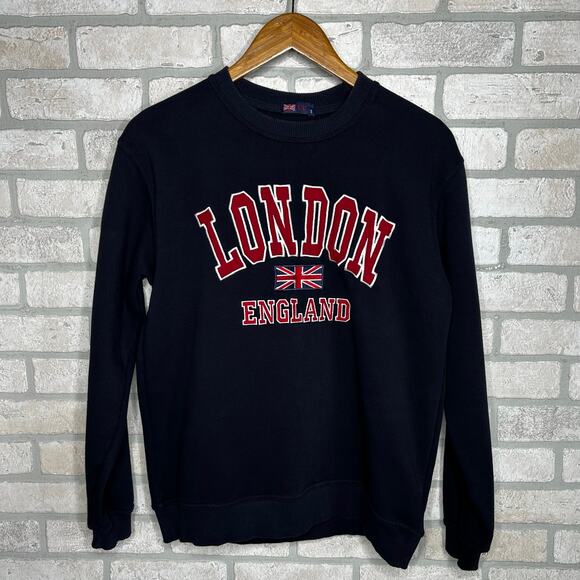 Navy Blue London England Crewneck Sweatshirt - Picture 1 of 4